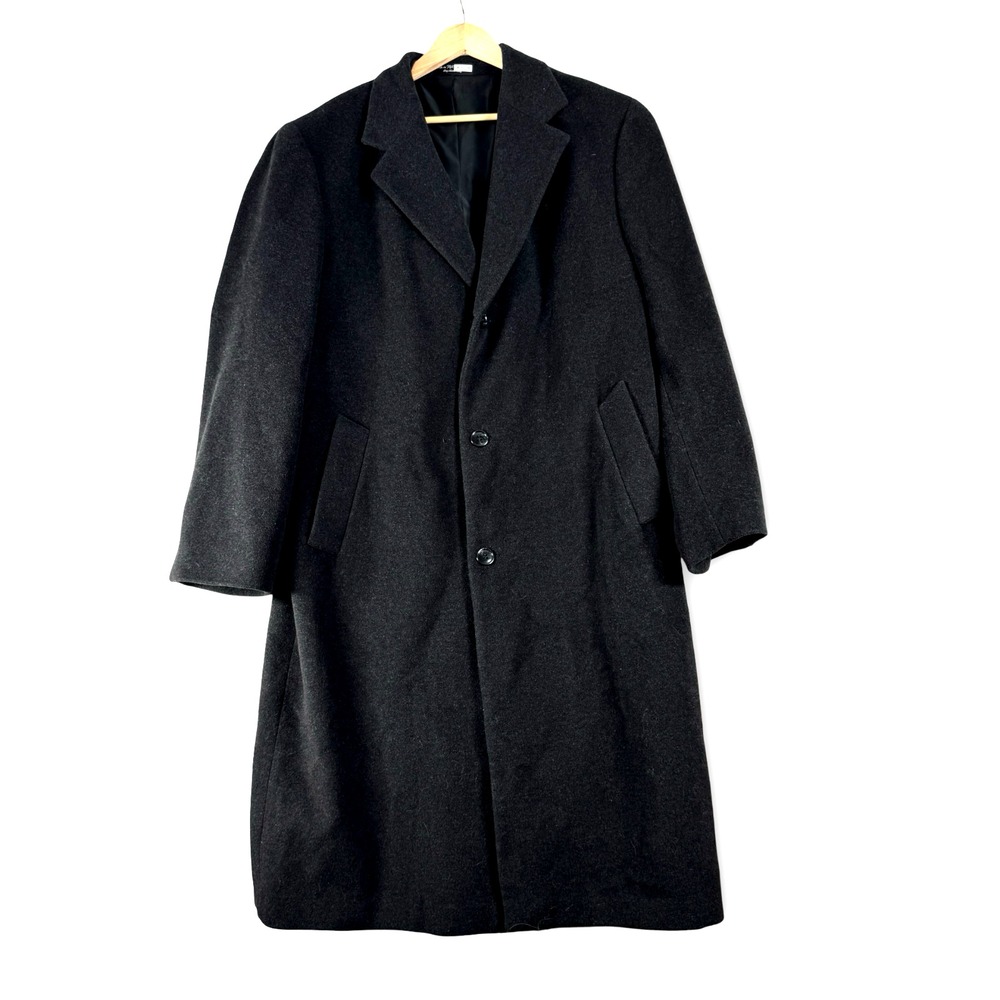 Weatherproof Mens Trench Cashmere Blend Coat Sz S-42
